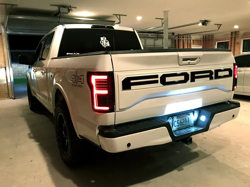 Ford F150 15-17 And Raptor 17-19 Replaces OEM LED Style Tail Lights w Blind Spot Warning System Oled Tail Lights - Cle product image