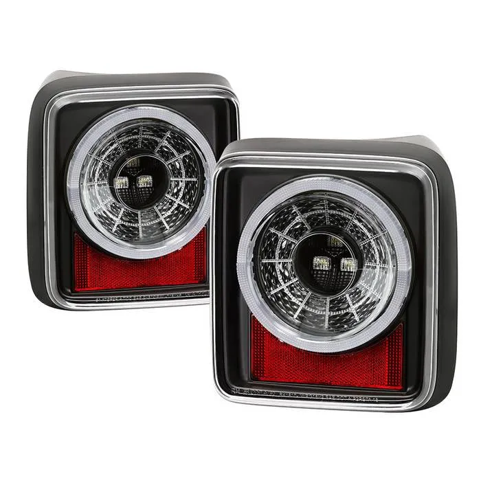 ( Spyder ) Jeep Wrangler 2019 - 2020 Full LED Tail Light - Sequential Turn Signal - Black product image