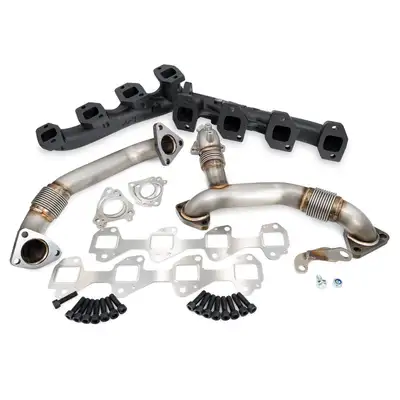 Pacific Performance Engineering High Flow Exhaust Manifold And Uppipes Kit Silverado/Sierra 6.6l Lml Black