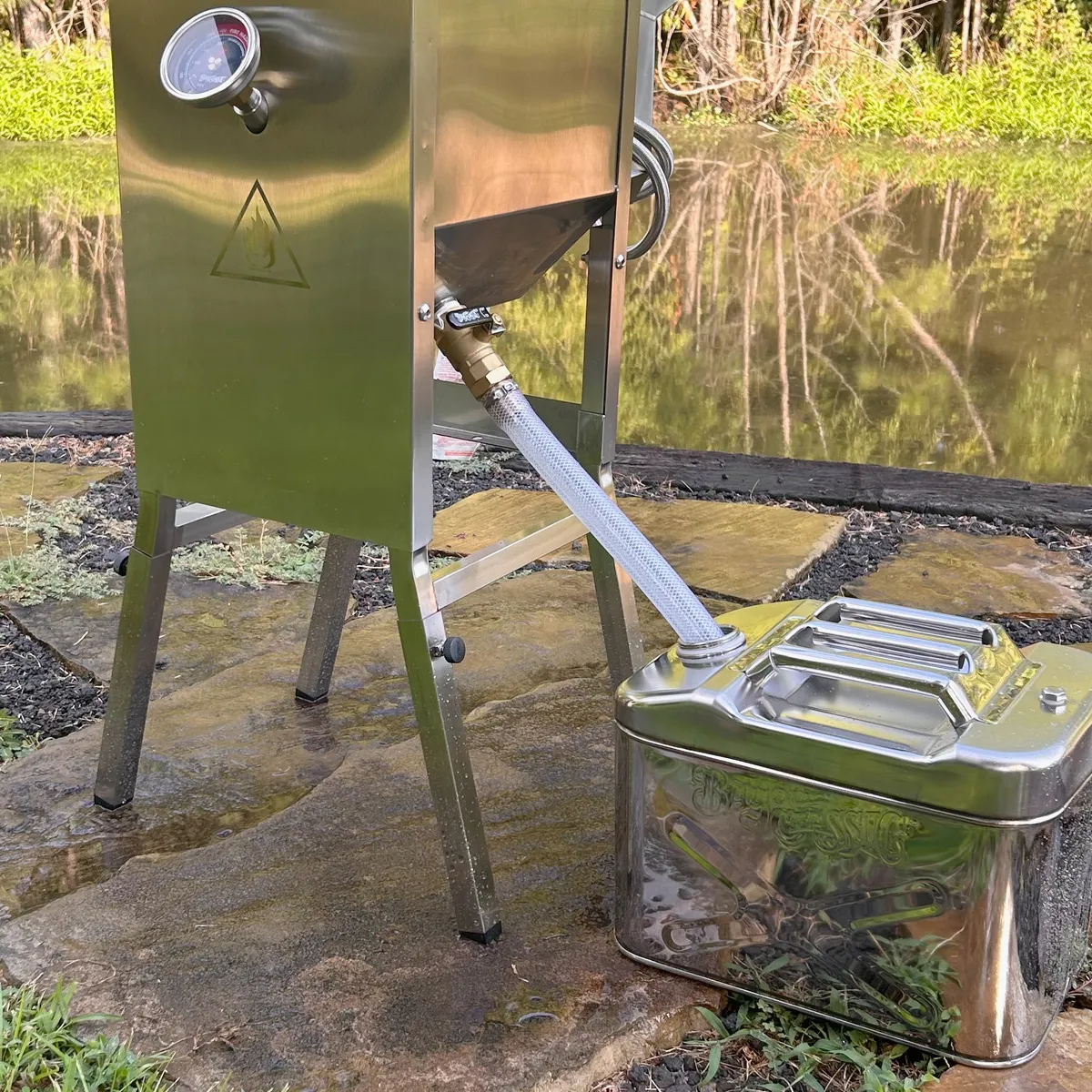 20qt Stainless Steel Cooking Oil Jerry Can product image