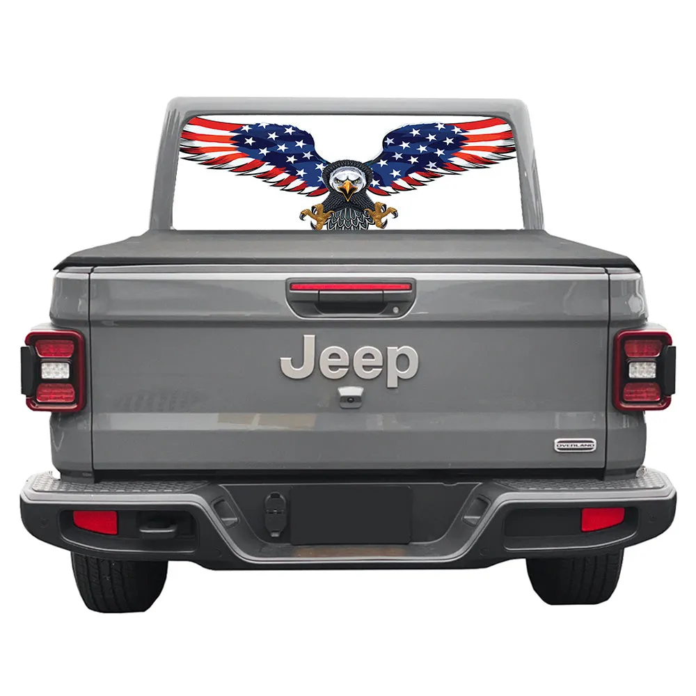 Eagle Flag Rear Window Decal product image