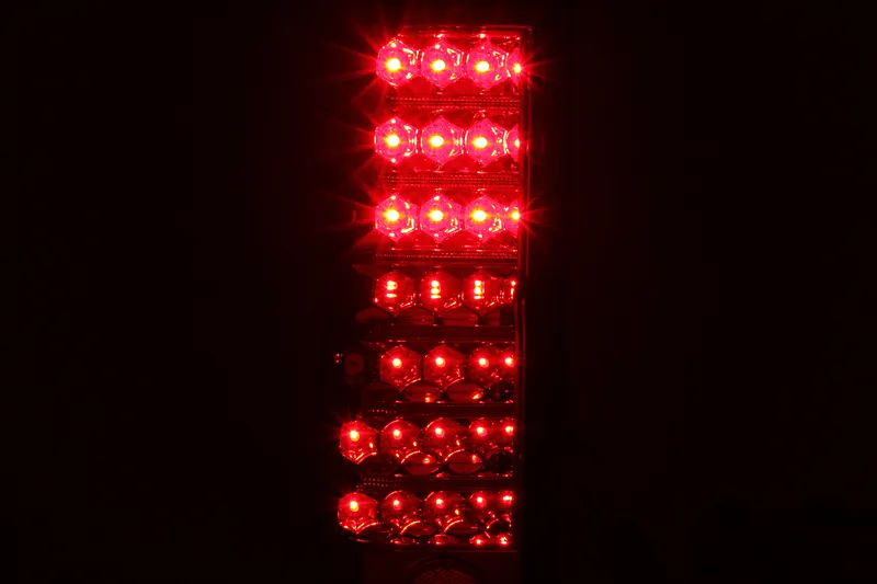 Nissan Hardbody 86-97 LED Tail Lights Chrome Red/Clear Lens product image