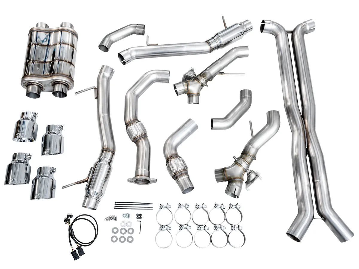 AWE SwitchPath Exhaust for Cadillac CT4-V Blackwing - Chrome Silver Tips - 3025-42436 product image