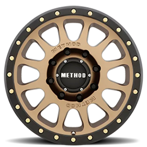 Method Race Wheels Aluminum Wheels 17x8.5 NV MR305 Bolt Pattern 8 On 170 Offset 0 Lip Size 1.3 Method Bronze BRZ Black Street Loc Method