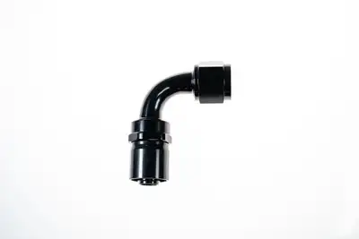 Redhorse Performance 10 An 90 Degree Crimp Style Hose End W/ Black Collar Black