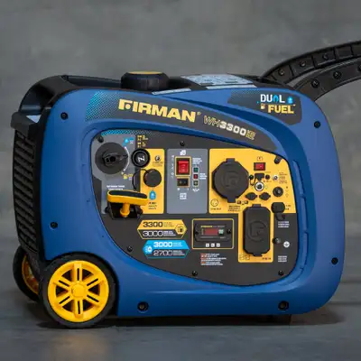 Firman Power Equipment Inverter 3300/3000w Electric Start Parallel Ready Gas/Propane Portable Generator