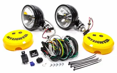 KC HiLiTES KC HiLites 6in Daylighter Halogen Pair Pack System Black Housing Spot Pattern 100W