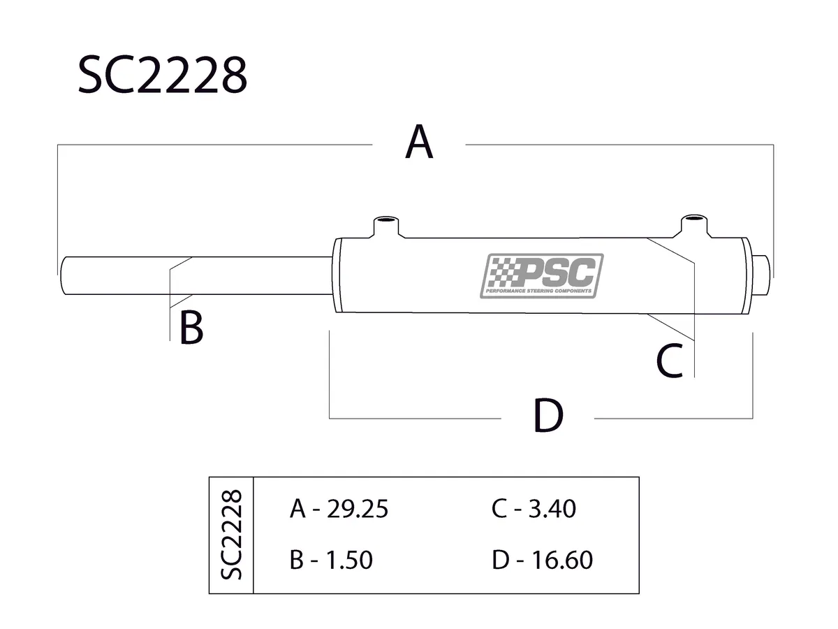 Double Ended Xd Steering Cylinder Kit For Full Hydraulic Steering Systems product image