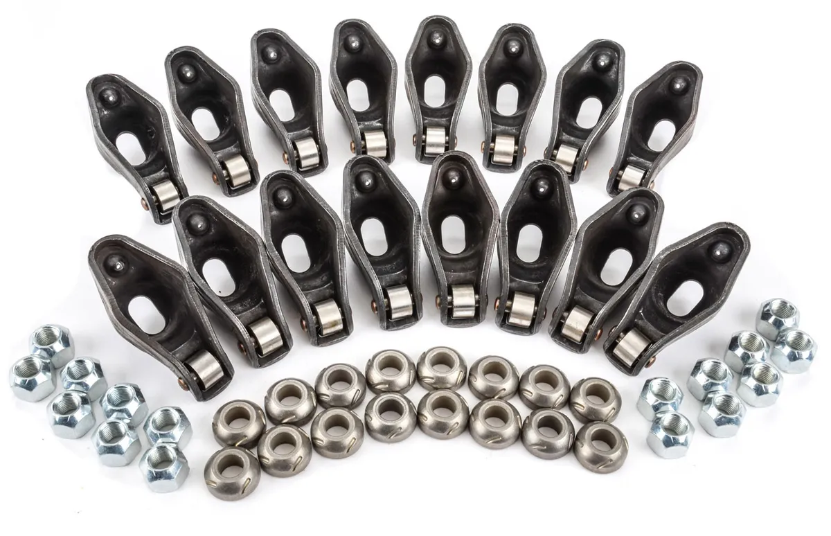 Engine Roller Rocker Arm Set 1.6 Ratio 3/8 Stud Stamped Steel Fits SB Chevy Proform product image