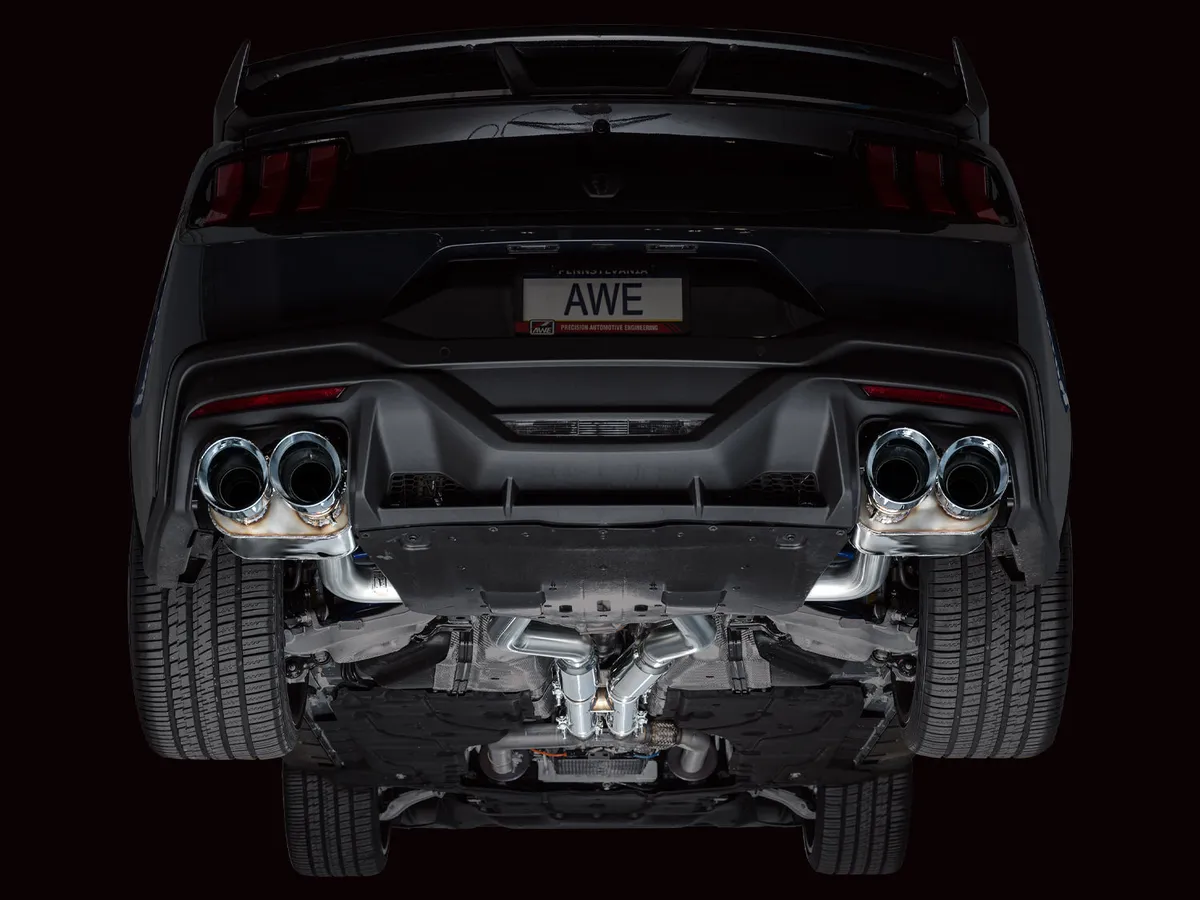 AWE SwitchPath™ Exhaust for S650 Ford Mustang Dark Horse - Quad Diamond Black Tips product image