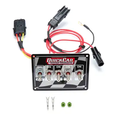Quickcar Racing Products Ignition Panel - Single Ing. w/Acc Switches Chck