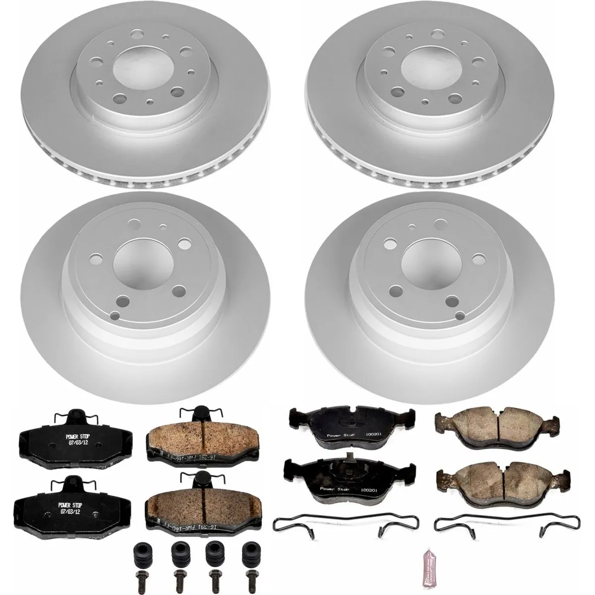Z23 Sport Geomet Coated Rotor Kit For European Vehicles: Genuine Geomet Fully Coated Rotors; Carbon-Fiber Ceramic Pads W/Hardware product image