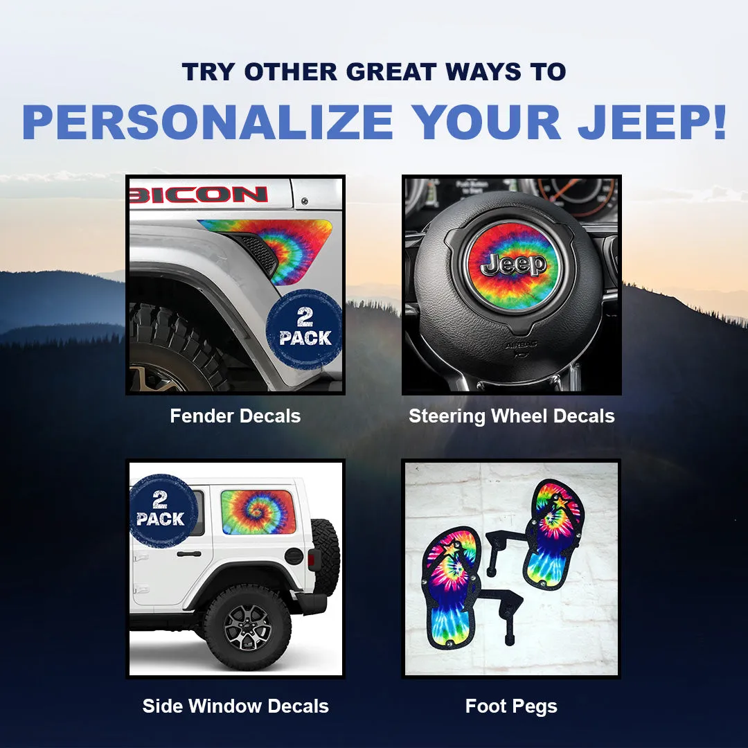 Trippy Tie Dye Steering Wheel Decal product image