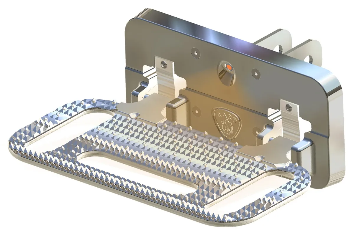 HD Mega Hitch Step 2 And 2 1/2 in Receiverswith LED Light Polished Sold Individ product image