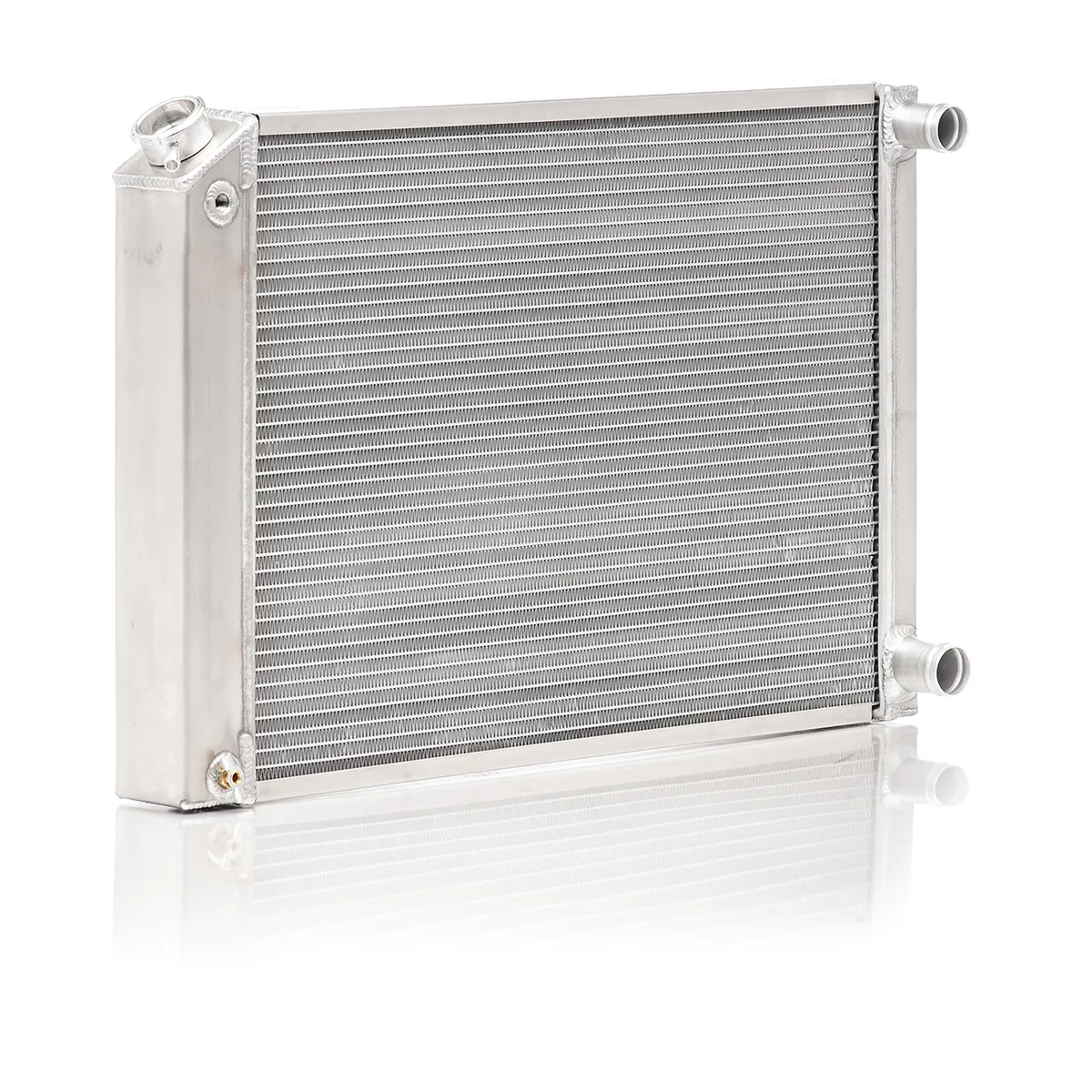 Radiator Dual Pass w/Dual 1 Inch Core 26.50 Inch x 19.50 Inch for LS Swap Qualifier Natural Finish Be Cool Radiator product image