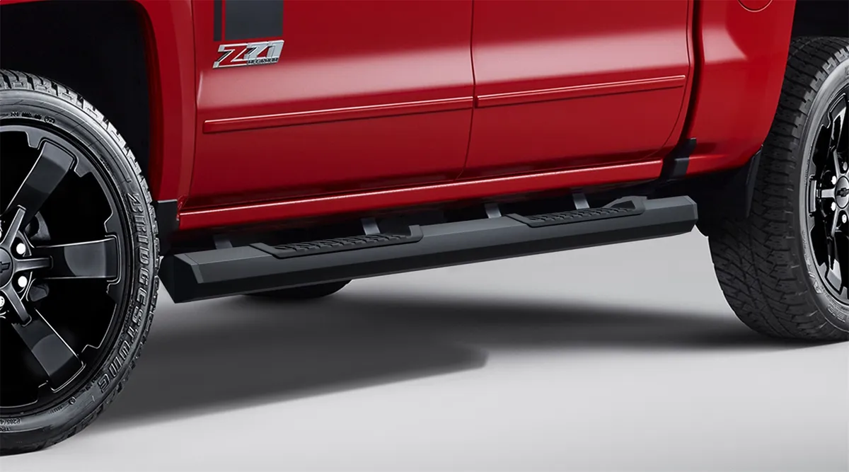 OCTA Series Nerf Bar; Aluminum; Black Powder Coat Finish; product image