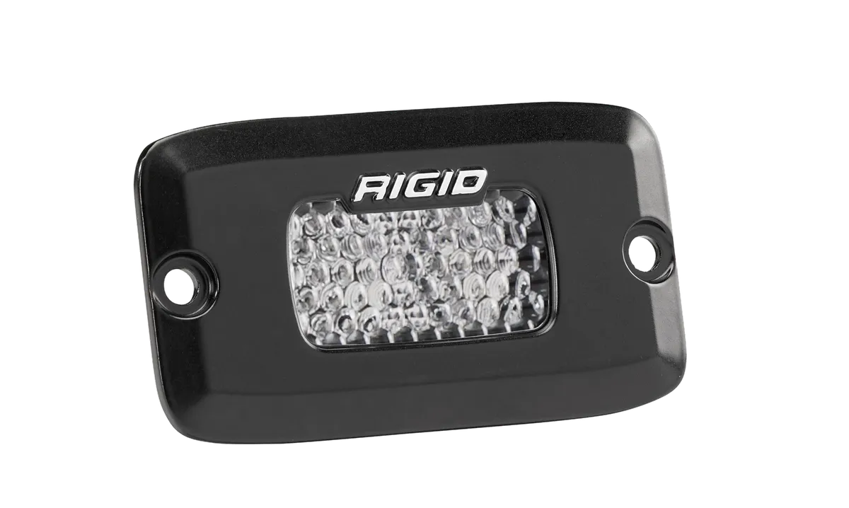 RIGID Industries 922513 SR-M Series PRO, Flood Diffused, Flush Mount, Black Housing, Single product image