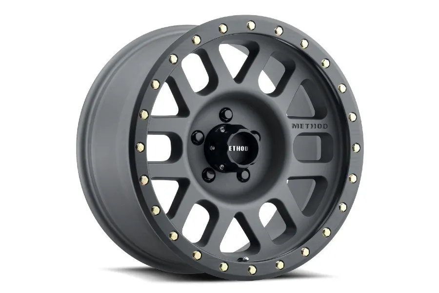 Aluminum Wheels 18x9 NV MR305 Bolt Pattern 8 On 170 Offset 18 Lip Size 1.38 Titanium TT Matte Black Lip Method product image