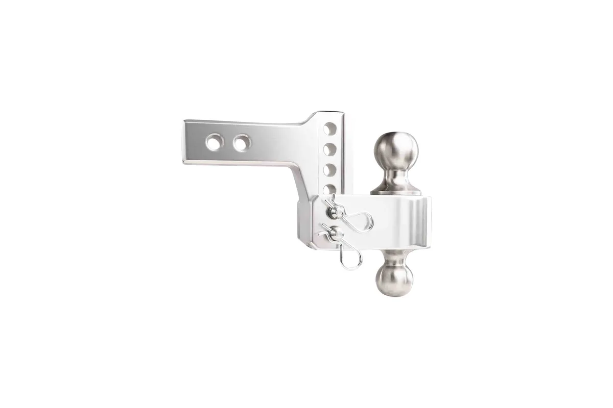 2.0" Aluminum Medium Duty Hitch 2" Drop/Rise w/ Stainless Steel Dual Ball product image