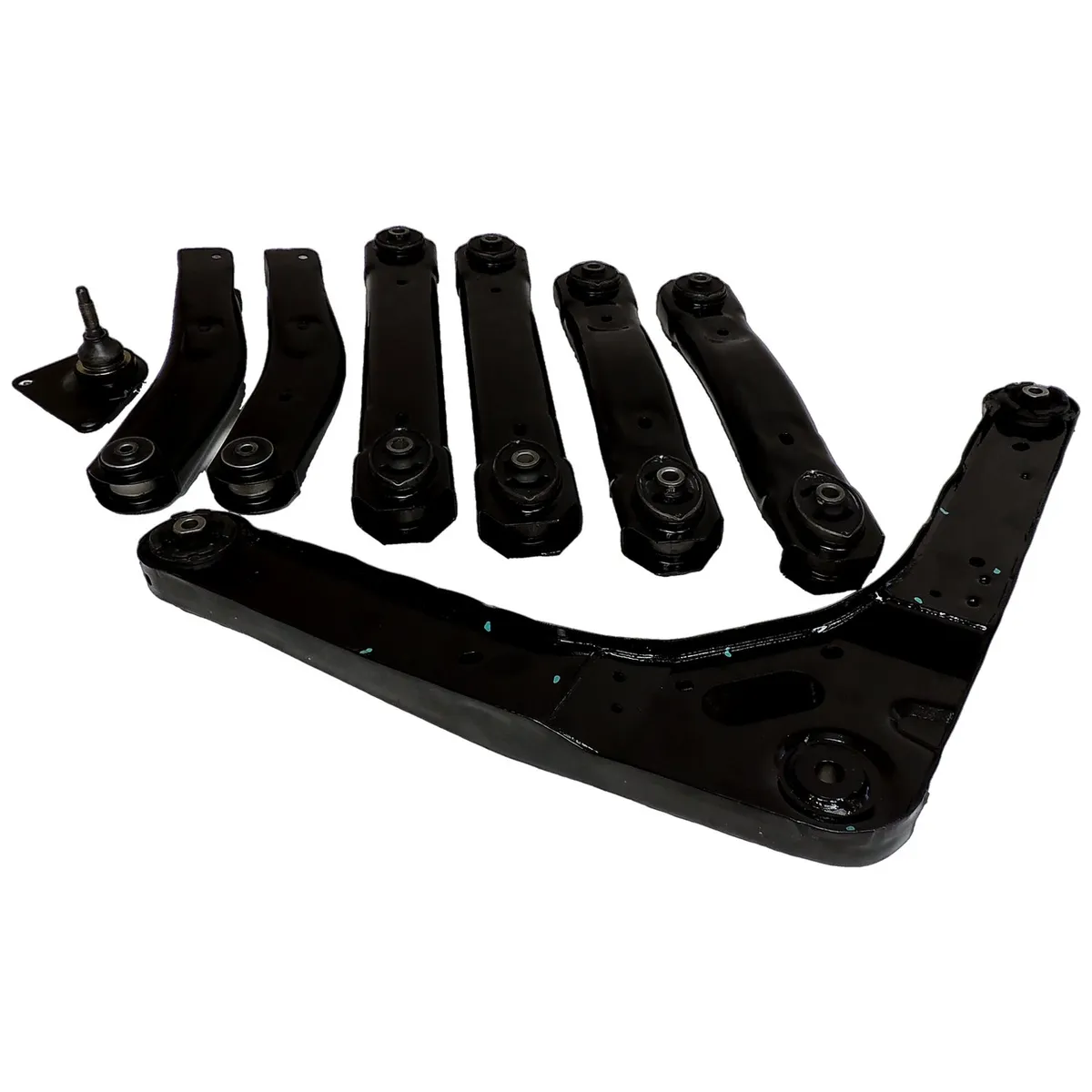 Black Control Arm Kit Front & Rear Control Arm Kit;includes Left And Right Front And Rear Upper And Lower Control Arms And Rear Upper Ball Joint product image