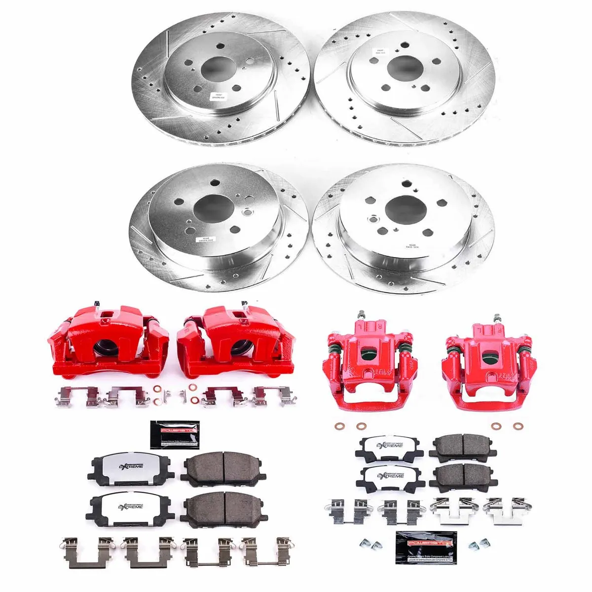 Z36 Truck/Tow Upgrade Kit: Drilled/Slotted Rotors; Carbon-Fiber Ceramic Pads; Powder Coated Calipers product image