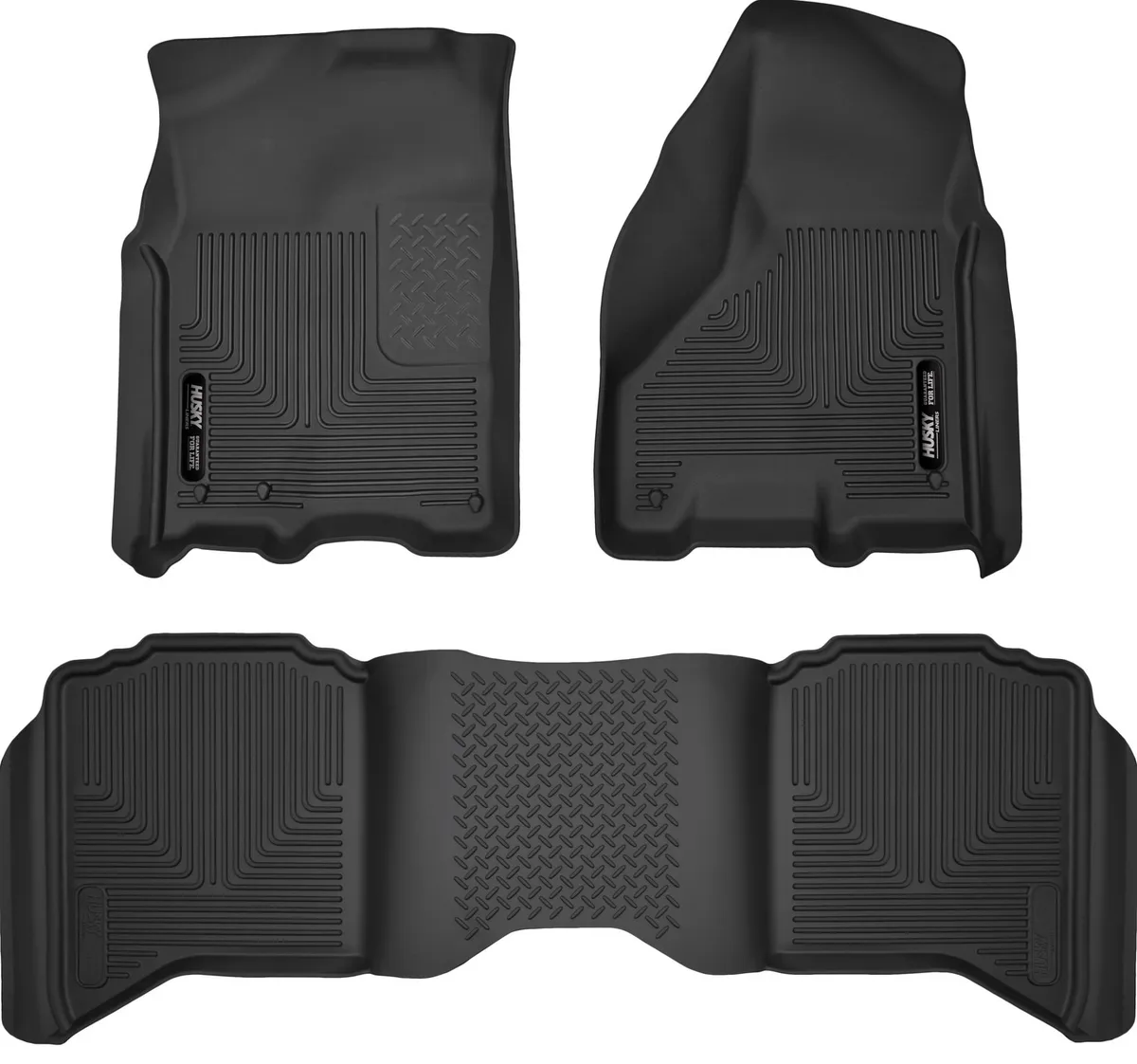 0923 RAM 1500/2500/3500 Crew Cab Front/2nd Seat Floor Liners Black product image
