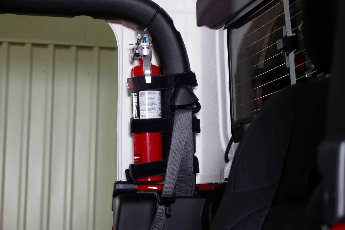 Fire Extinguisher Holder in Black Nylon Webbing (For 2.5 or 3 Lbs Extinguisher Fire) product image