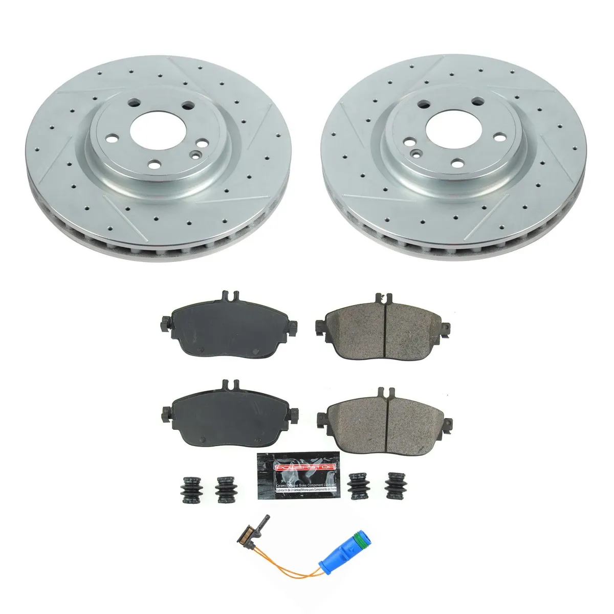 Z23 Evolution Sport Upgrade Kit: Drilled/Slotted Rotors; Carbon-Fiber Ceramic Pads W/Hardware; Pad Sensors product image