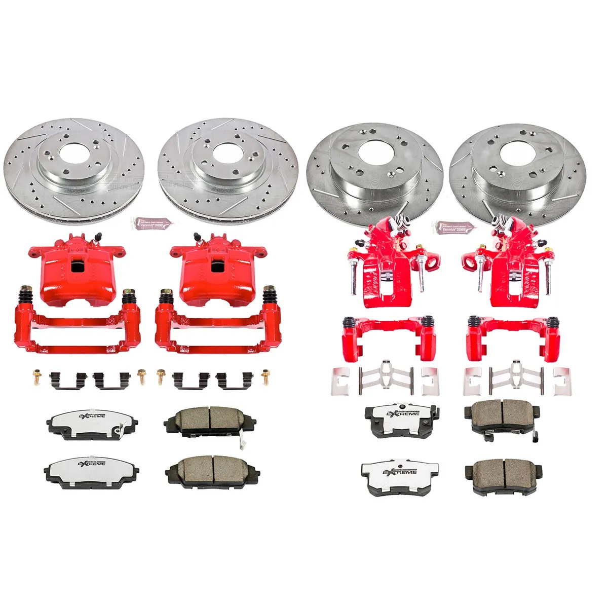 Z26 Street Warrior Upgrade Kit: Drilled/Slotted Rotors; Carbon-Fiber Ceramic Pads; Powder Coated Calipers product image