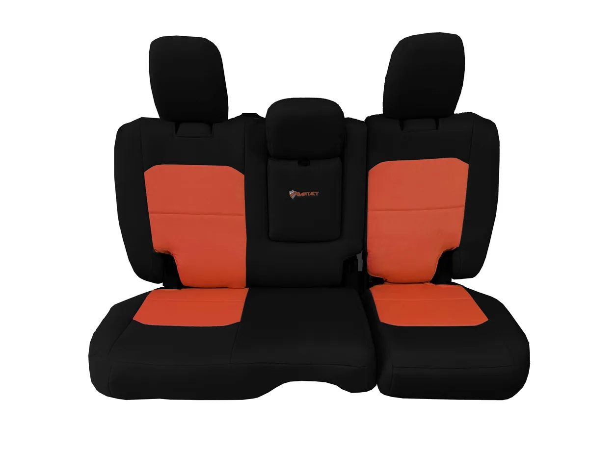 Rear Bench Tactical Seat Covers For Jeep® Wrangler Jlu 2018+ 4 Door - With Fold Down Armrest Only! w/ Molle (Not For 4xe Edition) | Bartact® product image
