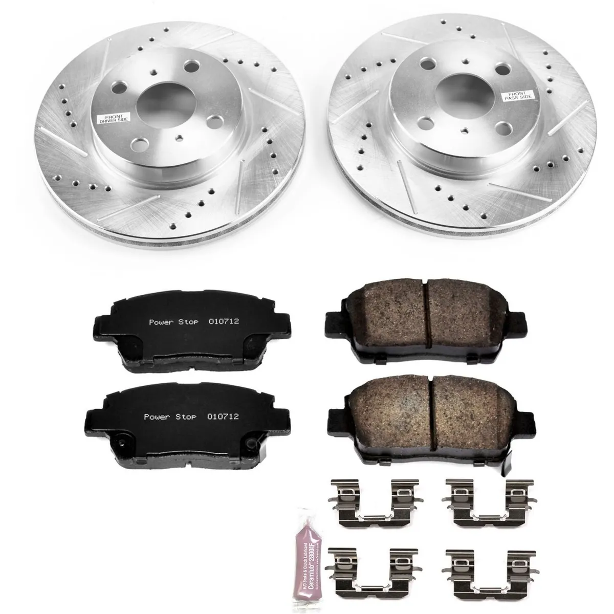 Z23 Evolution Sport Upgrade Kit: Drilled/Slotted Rotors; Carbon-Fiber Ceramic Pads W/Hardware product image