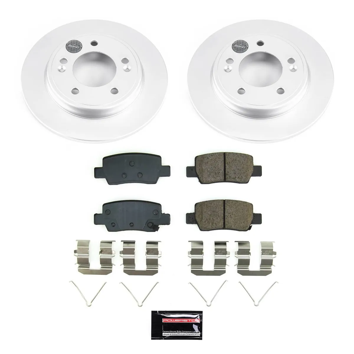 Z17 Geomet Coated Rotor Kit: Genuine Geomet Fully Coated Rotors; Ceramic Pads W/Hardware product image