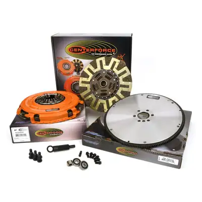 Centerforce Centerforce Dual Friction ?, High Performance Clutch and Flywheel Kit, 168 Tooth Gear, 0 in/oz Internally Balanced, 6 Bolt Crank, 700 ft/lbs Capacity, 12in Dia., 26-Spline, Fits Chevrolet/Pontiac Cars 8 Cyl