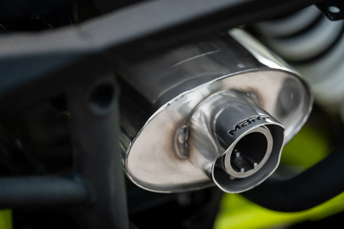2020-Up Polaris Sportsman XP 1000S and Scrambler XP 1000 Sport Series Oval Slip-On Muffler with 3 Inch Tip MBRP product image