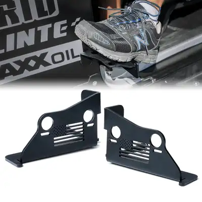 Xprite Xprite Front Foot Pegs with Jeep Flag for 2007-2018 Wrangler JK