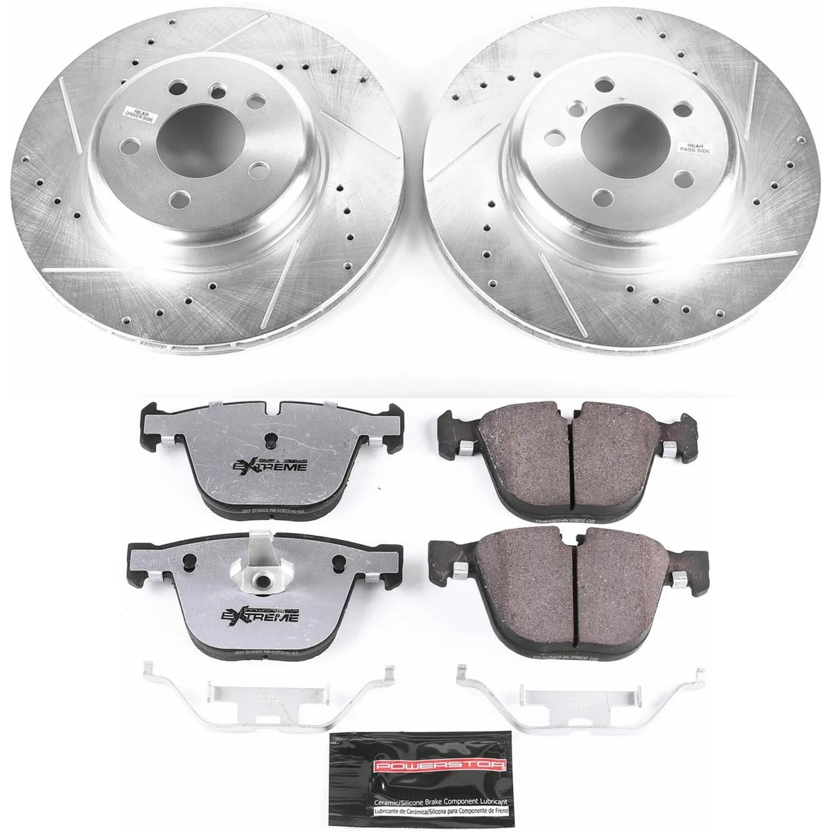 Z26 Street Warrior Upgrade Kit: Drilled/Slotted Rotors; Carbon-Fiber Ceramic Pads W/Hardware; Pad Sensors product image