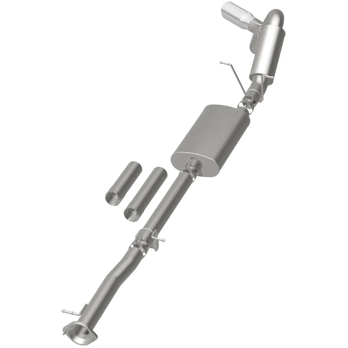 v8 6.0l; Standard Cab; 97.6in. Bed5 x 11 x 22in. Muffler; 4in. Tubing; 5in. Polished Stainless Tip; Single Passenger Side Rear Exit product image