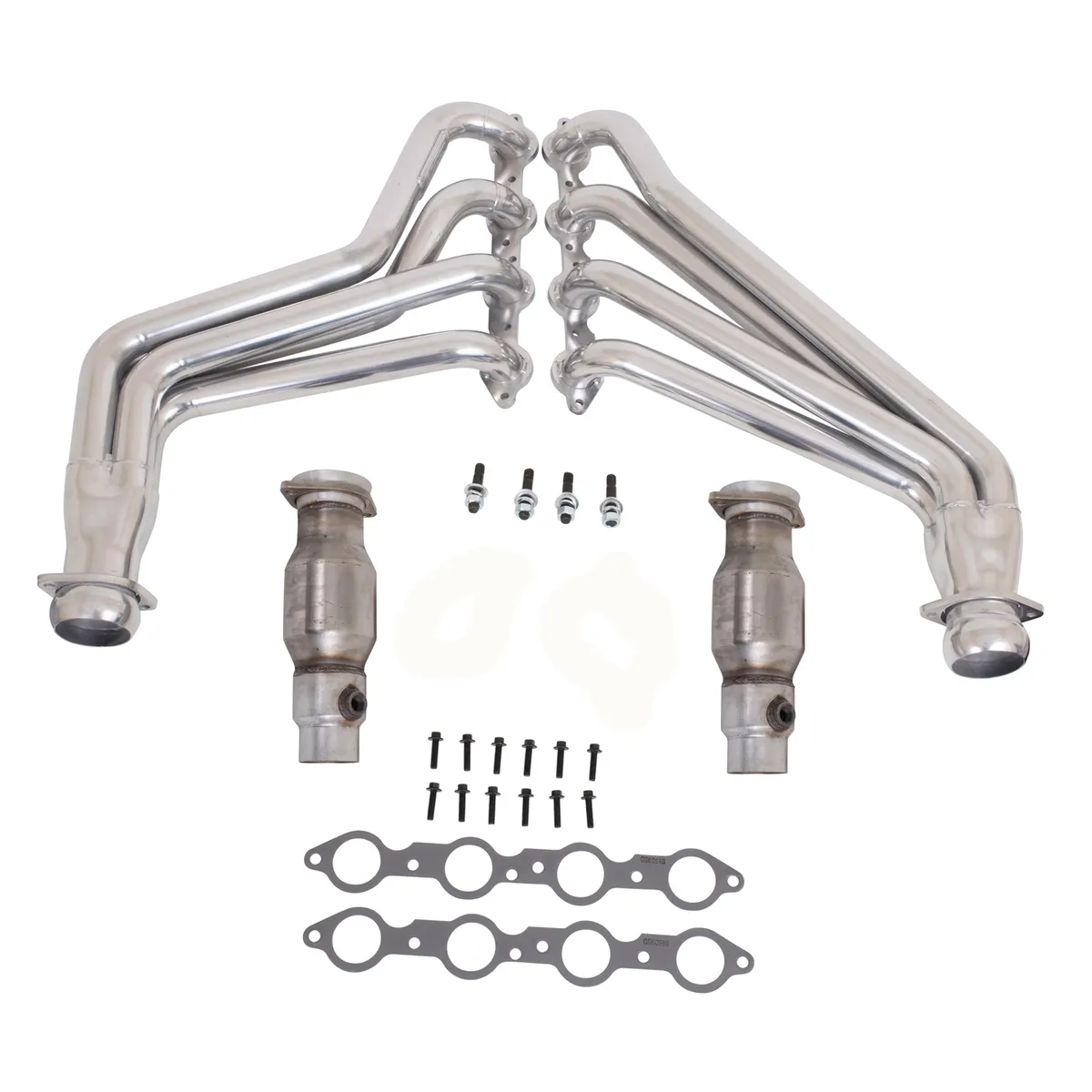 Chevrolet Camaro SS ZL1 6.2 1-3/4 Full Length Exhaust Headers With High Flow Cats Polished Silver Ceramic 10-15 product image