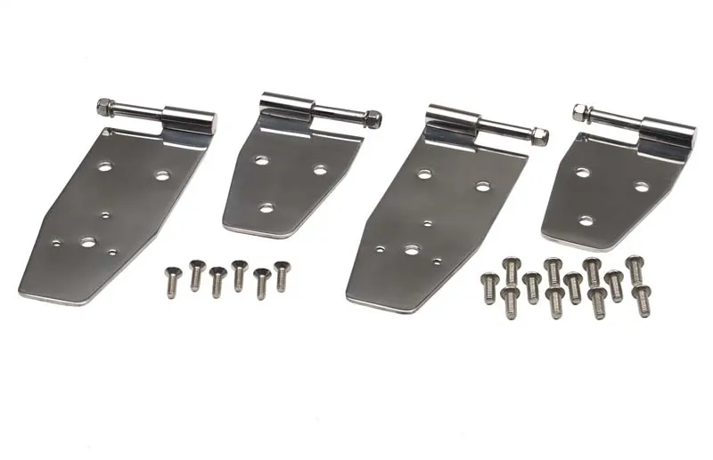 Jeep YJ Hardtop Door Hinge Set 4 Pieces 94-95 Wrangler YJ Polished Silver Kentrol product image
