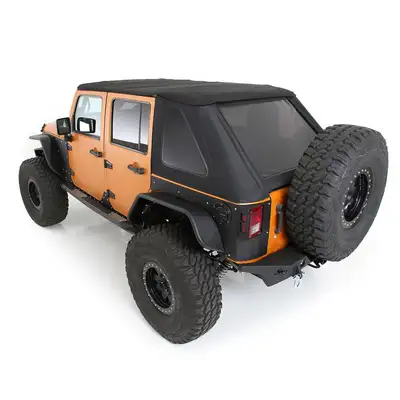Smittybilt Bowless Premium Combo Top Kit w/ Tinted Windows - Black Diamond (07-18 JKU)