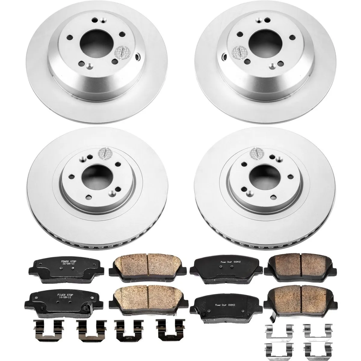 Z17 Geomet Coated Rotor Kit: Genuine Geomet Fully Coated Rotors; Ceramic Pads W/Hardware product image
