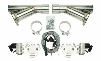 Pypes Performance exhaust Dual Electric Cutout Kit For 2.5 Inch Exhaust Includes Y-Pipes Pypes Performance Exhaust