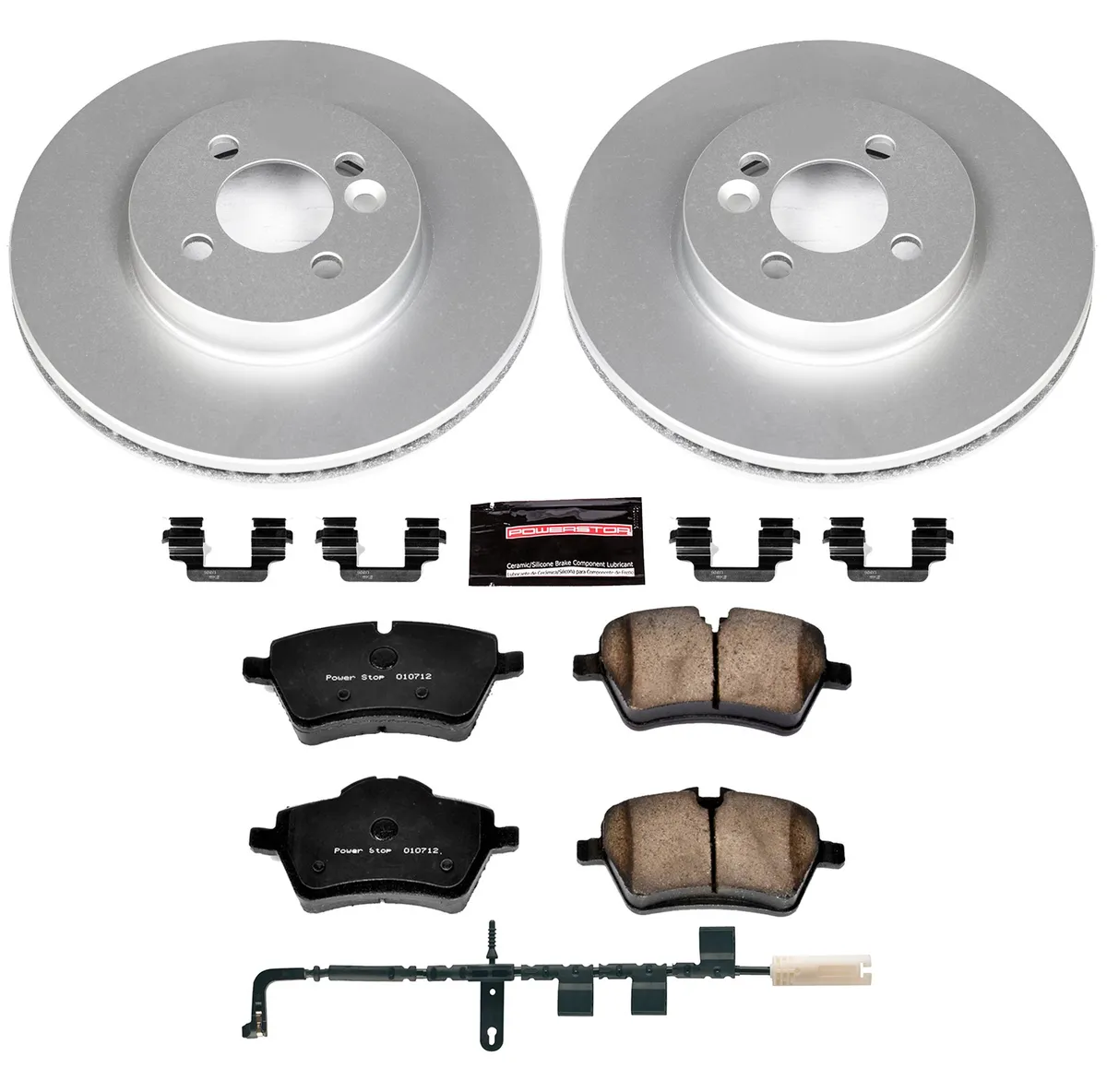 Z23 Sport Geomet Coated Rotor Kit For European Vehicles: Genuine Geomet Fully Coated Rotors; Carbon-Fiber Ceramic Pads W/Hardware; Pad Sensors product image