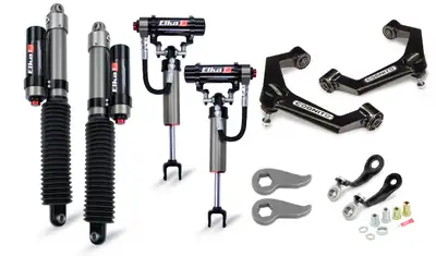 Cognito Motorsports Truck Cognito 3-Inch Elite Leveling Kit with Elka 2.5 Reservoir shocks for 2011-2019 Silverado/Sierra 2500-3500 2WD-4WD Trucks