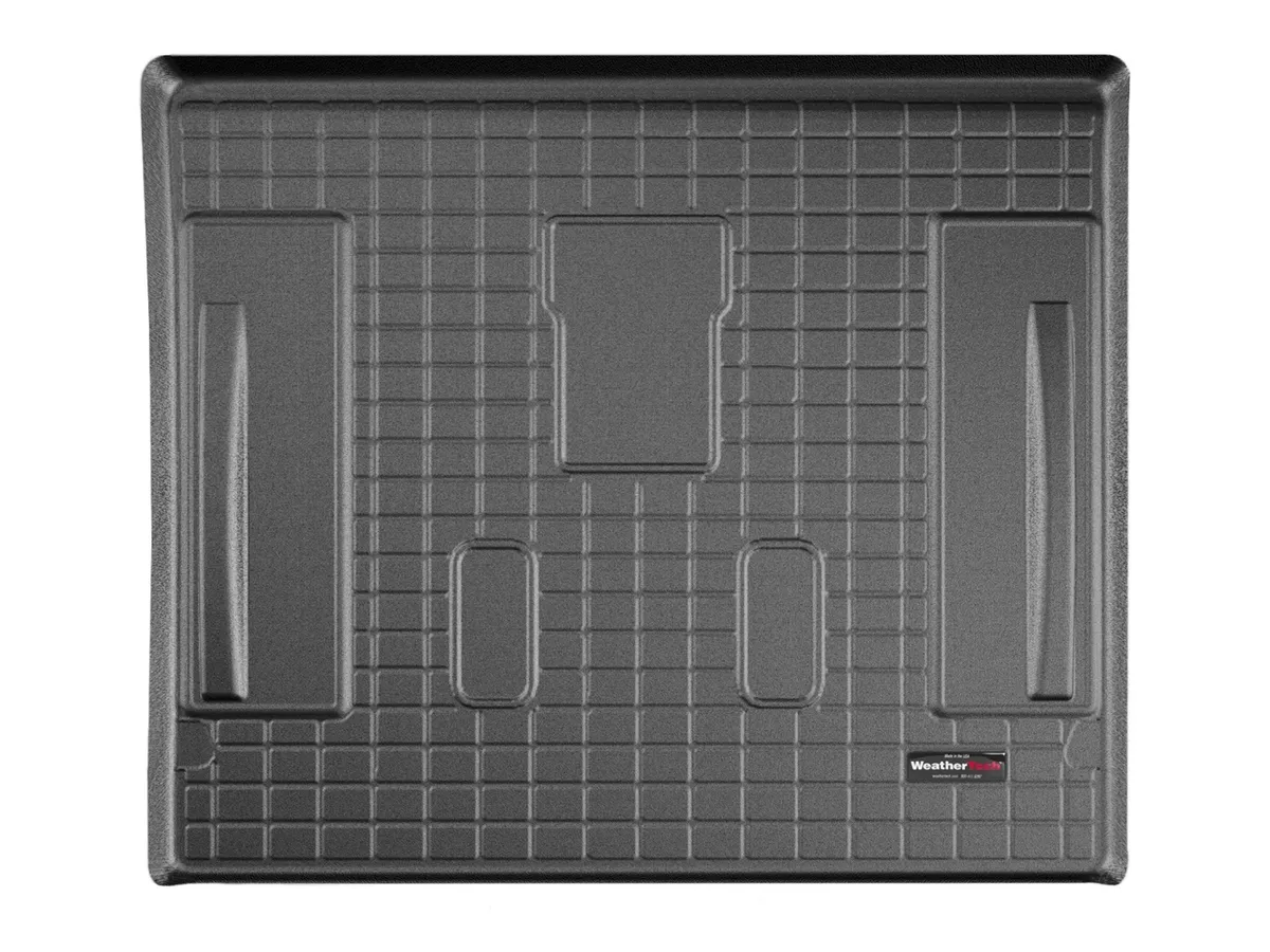2007 + Cadillac Escalade Black Cargo Liners Behind 2nd seat in vehicles with 3 rows of seats / 2007 + Chevrolet Tahoe Black Cargo Liners Behind 2nd seat in vehicles with 3 rows of seats / 2007 + GMC Yukon Black Cargo Liners Behind 2nd seat in vehicles wi product image