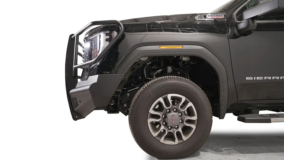 24c Sierra 2500/3500hd Steel Elite Sensor Front Bumper w/ Full Guard Matte Black product image