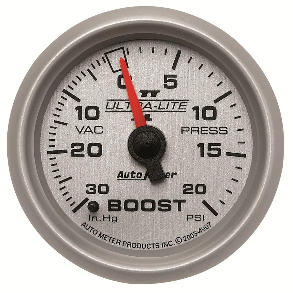 Gauge, Vac/Boost, 2 1/16", 30inHg-20psi, Mechanical, Ultra-Lite II product image