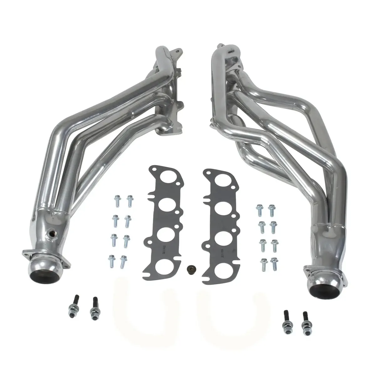 Ford Mustang Coyote Swap 1-3/4 Long Tube Exhaust Headers Polished Silver Ceramic 86-04 product image
