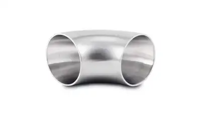 Vibrant Performance 90 Degree Stainless Steel Bend; 2.25 in. OD; 2.25 in. Centerline Radius; 2.25 in. Length From Tangent; 0.083 in. Nominal Wall Thickness; Brushed;