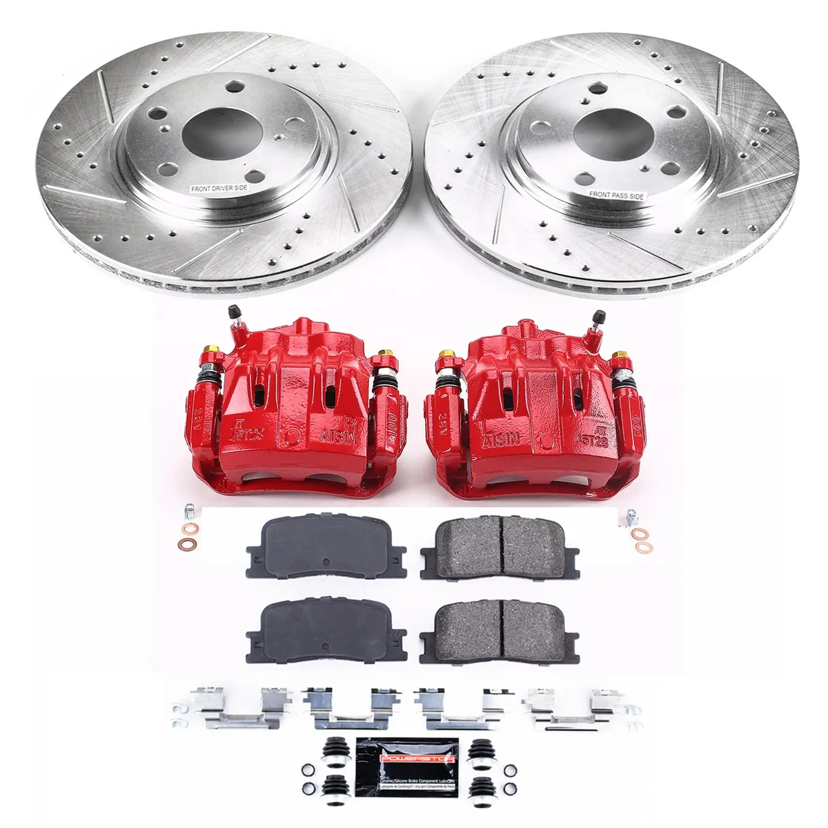 Z23 Evolution Sport Upgrade Kit: Drilled/Slotted Rotors; Carbon-Fiber Ceramic Pads; Powder Coated Calipers product image